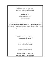 Đề tài NCKH- Sinh học 7