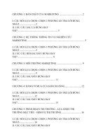 CÂU HỎI VÀ ĐÁP ÁN MARKETING