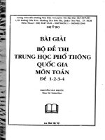 Bài giải bộ đề thi THPT môn toán