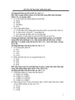 Đề thi thử Đại học Môn Hóa và hướng dẫn giải