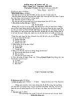 Đề kiểm tra giữa kì 2 , Tiếng Việt 2