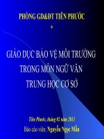 Tài liệu tập huấn GD BVMT trong môn Ngữ văn