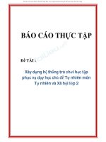 Xây dựng hệ thống trò chơi học tập phục vụ dạy học chủ đề Tự nhiên môn Tự nhiên và Xã hội lớp 2