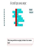 TRÒ CHƠI Ô CHỮ MÔN VẬT LÝ