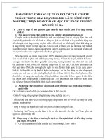 Hãy chứng tỏ rằng sự thay đổi cơ cấu kinh tế ngành trong giai đoạn 20012010 là cơ sở để VN thực hiện hoàn thành mục tiêu tăng trưởng KT đề ra