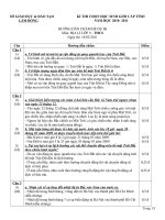 Đáp án đề dự bị HSG Địa 9 tỉnh năm 2010 - 2011