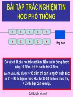 Trắc nghiệm tin học 10
