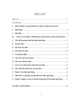 Tiểu luận môn luật ngân hàng Một số quy định về bảo lãnh ngân hàng của các tổ chức tín dụng