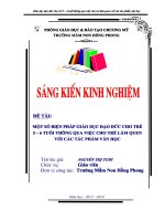 Một số biện pháp giáo dục đạo đức cho trẻ 5-6 tuổi thông qua việc cho trẻ làm quen với các tác phẩm văn học - Sáng kiến kinh nghiệm
