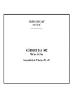 kế hoạch dạy học âm nhạc 8 kì II