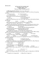 de thi thu tot nghiep mon hoa 2011 lan mot