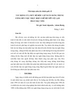 TÁC ĐỘNG CỦA MỨC ĐỘ ĐỘC LẬP NGÂN HÀNG TRUNG ƯƠNG ĐẾN VIỆC THỰC HIỆN CHẾ ĐỘ TIỀN TỆ LẠM PHÁT MỤC TIÊU