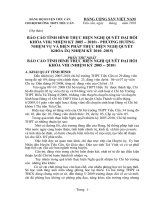 Báo cáo chính trị ĐH Đảng 2010-2015