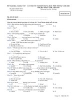 Đề TN THPT môn Tiếng Anh PB năm 2008 kỳ 1 mã 341
