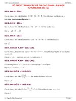 ÔN THI ĐẠO HỌC MÔN TOÁN: TUYENR TẬP 104 BÀI TOÁN SỐ PHỨC CÓ LỜI GIẢI