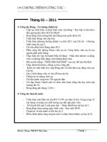 Chương trình công tác tháng chi bộ 2011
