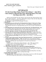 Kế hoạch Hoạt động Đoàn tháng 3-2011