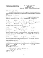 Đề Toán thi thử vào lớp 10