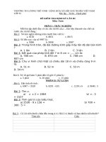 ĐỀ THI GIŨA HỌC KỲ II MÔN TOÁN