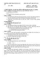 kiểm tra hệ số 2, hóa 10, tự luận