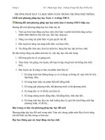 PHƯƠNG PHÁP DẠY VÀ HỌC MÔN TOÁN TRONG TRƯỜNG PHỔ THÔNG.