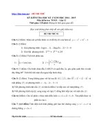đề thi thử toán lớp 12