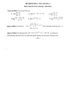 3ĐỀ KIỂM TRA CHƯƠNG GIỚI HẠN - CÓ ĐÁN MA TRAND