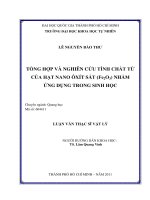 Tổng hợp và nghiên cứu tính chất từ của hạt Nano Ôxít sắt (Fe2O3) nhằm ứng dụng trong sinh học