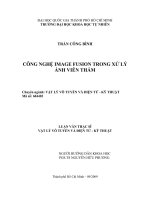 CÔNG NGHỆ IMAGE FUSION TRONG XỬ LÝ ẢNH VIỄN THÁM