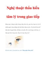 nghệ thuật hiểu thấu tâm lý người trong giao tiếp