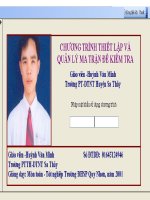 Thiết kế Ma trận đề kiểm tra Trong 5 phút