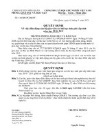 QĐ ĐIỀU ĐỘNG CB GIÁO VIÊN LÀM CÔNG TÁC COI THI HSG NĂM HỌC 2010-2011