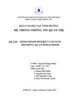 Tiểu luận hệ thống thông tin quản trị SEDGEMOOR DISTRICT COUNCIL HỘI ĐỒNG QUẬN SEDGEMOOR