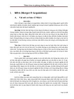 Tiểu luận môn thị trường tài chính ma thâu tóm và phòng chống thâu tóm