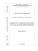 luận  văn kỹ thuật dệt may Nghiên cứu và đánh giá tính vệ sinh của giày tại TP.HCM