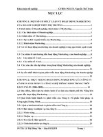 MỘT SỐ CƠ SỞ LÝ LUẬN VỀ HOẠT ĐỘNG MARKETING