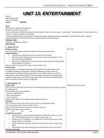 Unit 13: Giáo án 11 Nâng cao