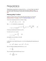 Công thức nghiệm giải phương trình bậc ba