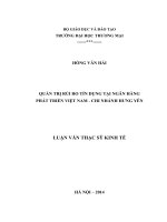BÁO CÁO TỐT NGHIỆP: Quản trị rủi ro tín dụng tại Ngân hàng Phát triển Việt Nam – chi nhánh Hưng Yên