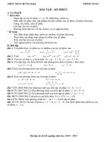 ÔN THI TỐT NGHIỆP 2011 - SỐ PHỨC