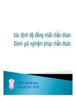 Xác định độ đồng nhất chẩn đoán đánh giá nghiệm pháp chẩn đoán