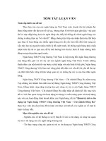 TÓM TẮT LUẬN VĂN Quản trị rủi ro tín dụng tại Ngân hàng TMCP Công thương Việt Nam – Chi nhánh Đống Đa