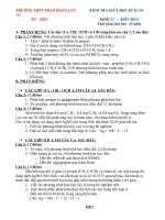 kiểm tra hệ số 2, hóa 11, tự luận