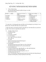 Kỹ năng thăm khám hệ thần kinh