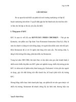 Phân tích môi trường và chiến lược marketing với món thịt gà rán kentucky tập đoàn yum restaurant internation