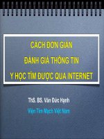 Các đơn giản đánh giá thông tin y học tìm được qua internet