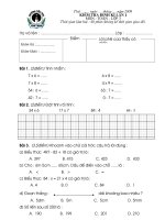 Kiểm tra Giữa HK I - Toán 3 (90)