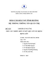 Tiểu luận hệ thống thông tin quản trị CHUỖI CUNG ỨNG NHU CẦU NHIỀU HƠN VỀ DỮ LIỆU CÓ TÁC ĐỘNG  RỘNG LỚN