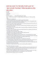 ĐÁP ÁN LUẬT MÔI TRƯỜNG 2005