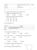 Đề kiểm tra GKII toán lớp 3
